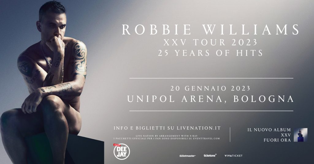 Robbie Williams XXV Tour radiolocaliditalia